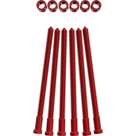 Ekena Millwork Premium 1 1/4" Barn Door Flat Track Extension Hardware for 1 3/4" Door, Regal Red GB60014EXXRR